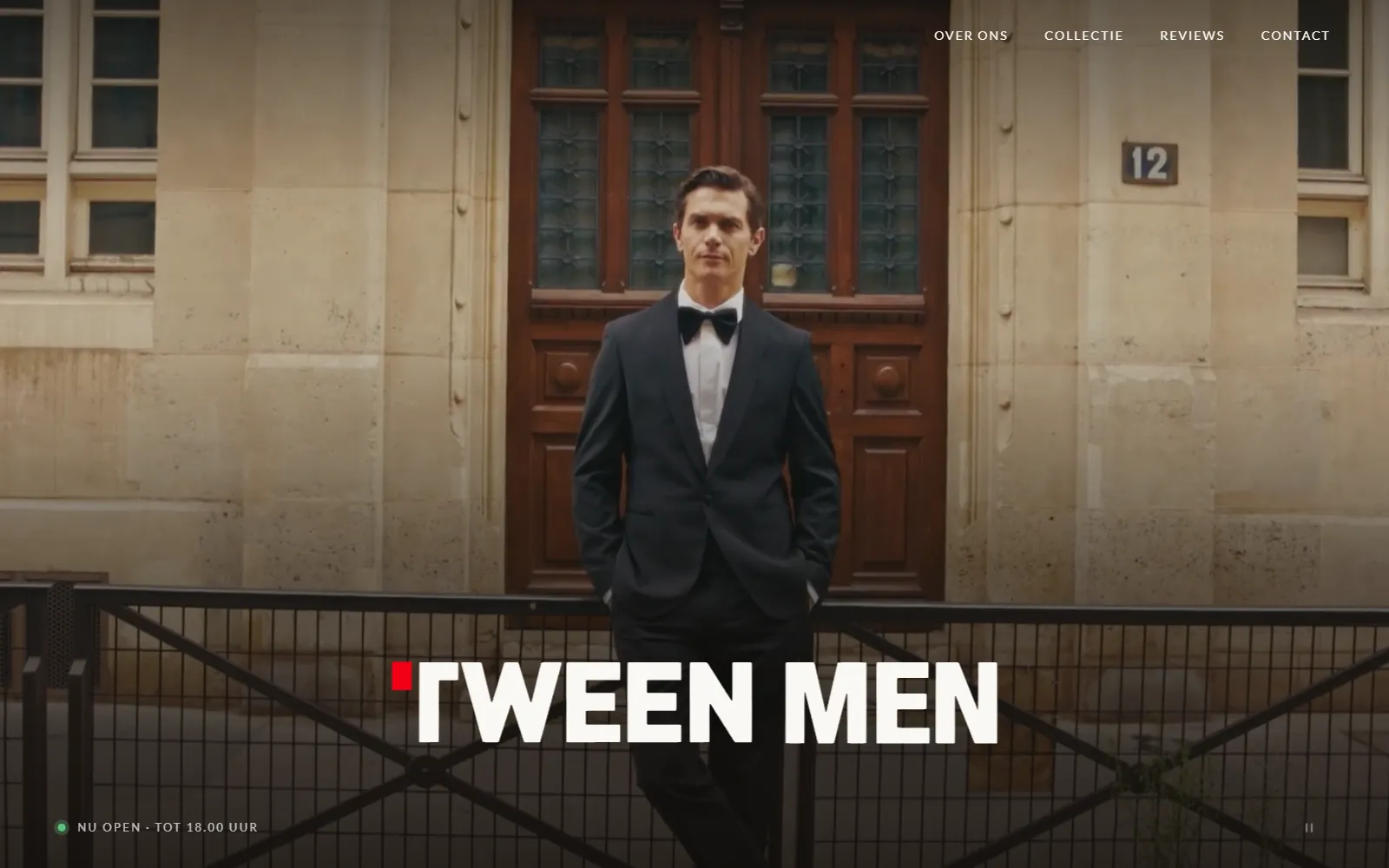 The Tween Men website, a menswear boutique in Ghent